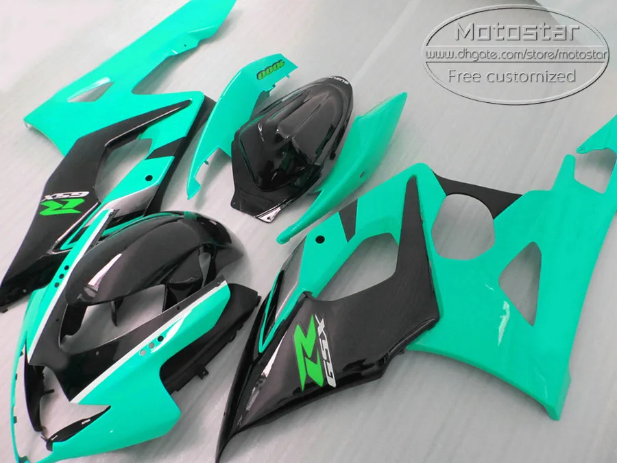 Carénages de moto pour SUZUKI 2005 2006 GSXR 1000 K5 K6 vert noir carénage kit GSX-R1000 05 06 GSXR1000 moto set QF17