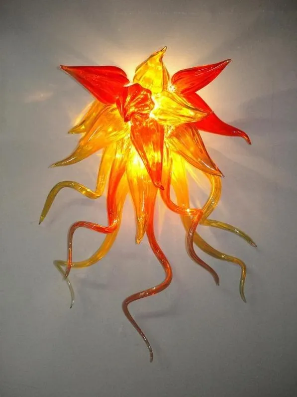 Lampada in borosilicato soffiato al 100% a bocca, decorazioni per la casa, lampade decorative da parete in vetro di Murano in stile contemporaneo