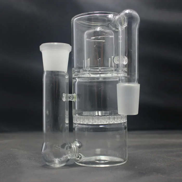 90 graders honungskaka med Splash Guard Ash Catcher 18mm Joint For Glass Bongs Water Pipes Oil Rigs