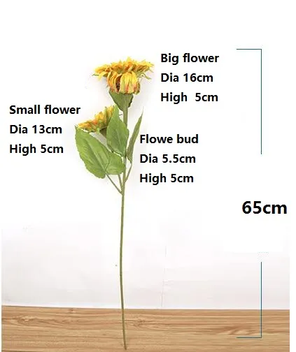 해바라기 실크 해바라기 인공 꽃 실크 인공 꽃 홈 장식 데스크탑 디스플레이 테이블 꽃 무료 sh001