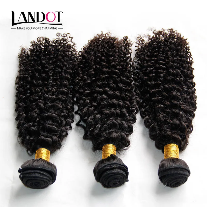 Indian Curly Hair Onverwerkte Indian Kinky Krullend Menselijk Haar Weave Bundels 3 stks Lot 8A Grade Indian Jerry Curls Hair Extensions Natural Black