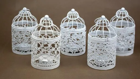 Nowy przybroście Cage Cage Dekoracja Świece Bird Cage Wedding Candlestick XB1