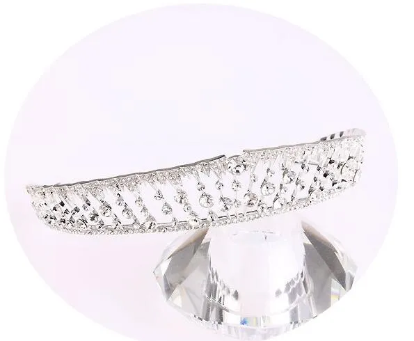 Braid Crystal Rhinestone Bruids hoofdband Bruids Headpieces Twee rij Prom Haar Accessoire Tie Backs Backs Super Star Style