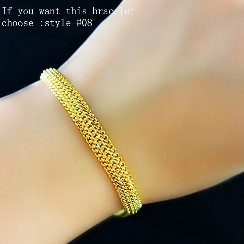 Wholesale - 18K gold plated bracelets anti-allergy never fade unique fine jewelry chain bracelet 157