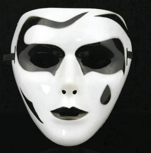Nowa hip-hopowa biała maska na Halloween terror grimace bal potańcówka maski mężczyźni kobiety dorośli pełna twarz maska z horroru świąteczne zaopatrzenie firm prezent