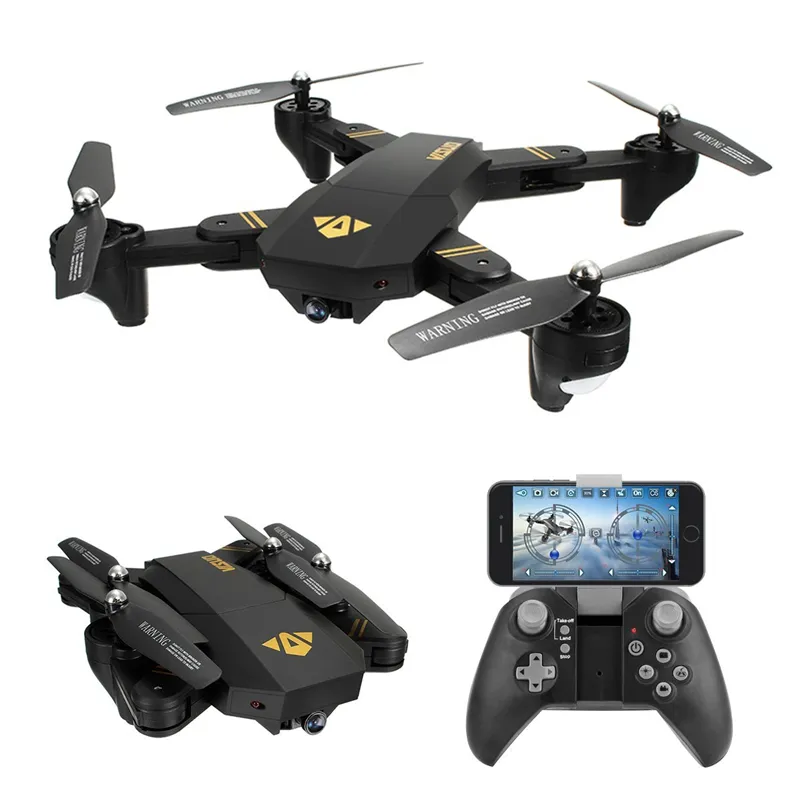 1 adet Orijinal Visuo XS809HW RC Drone Mini Katlanabilir Özçekim Drone Wifi ile FPV GERÇEK ZAMAN 2MP HD Kamera Irtifa Quadcopter Tutun Sıcak Xmas Hediye