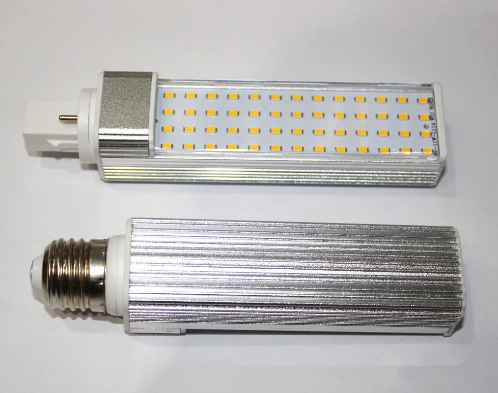 SMD 2835 LED horisontell plugg lampa E27 G23 G24 G24Q G24D LED Corn Light Lampor 5W 7W 9W 10W 12W ned belysning AC85-265V