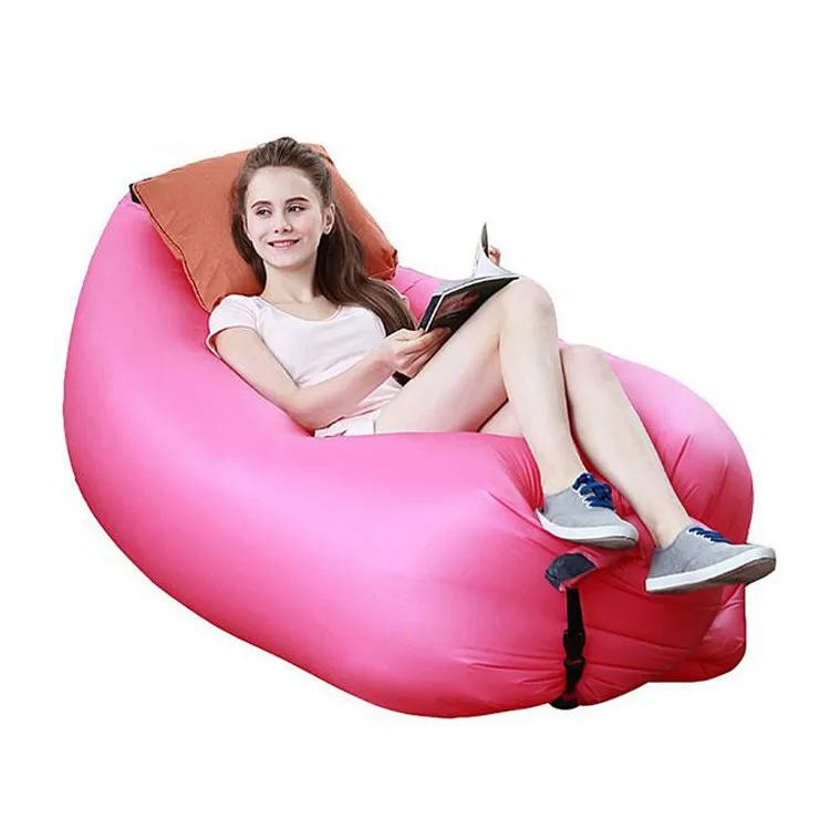 Lounge Saco de Dormir Preguiçoso Inflável Beanbag Cadeira Do Sofá, Sala de estar Saco de Feijão Almofada, Ao Ar Livre Auto Inflado Beanbag Móveis