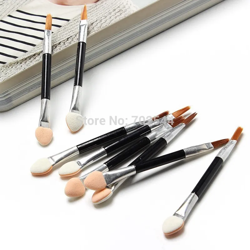 Gros-Fashion 50 Pcs Pinceaux Cosmétiques Femmes Maquillage Fard À Paupières Eyeliner Éponge Brosse À Lèvres Ensemble Applicateur Beauté Double-Ended Jetable