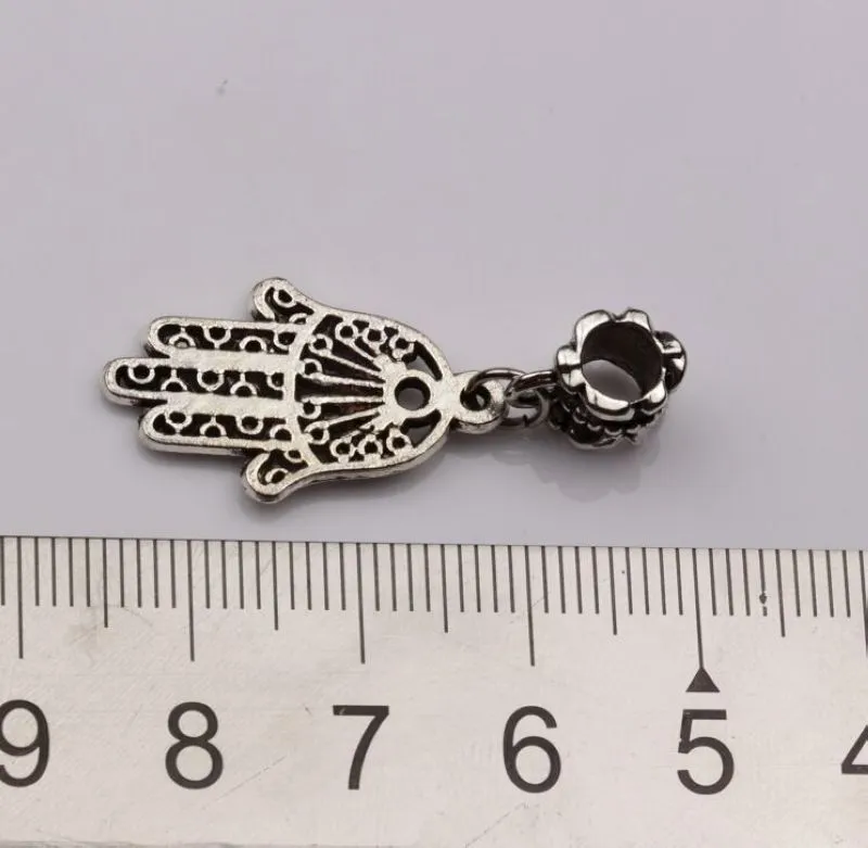 100 pezzi di lega d'argento antico mix pendente con ciondolo a mano di Hamsa creazione di gioielli collana braccialetto accessori fai da te A-385