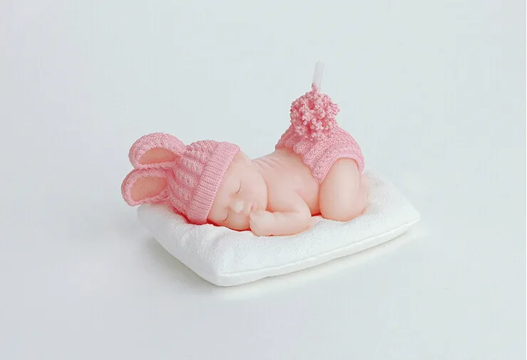 10st rosa söt baby ljus för bröllopsfest födelsedag baby shower souvenir gåvor gynnar ny ankomst