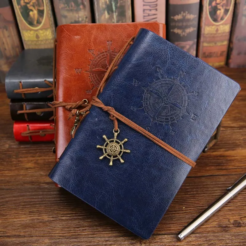 New Diary Notebook Vintage Pirate Note Book Replaceable Traveler Notepad Book Leather Cover Blank Notebook