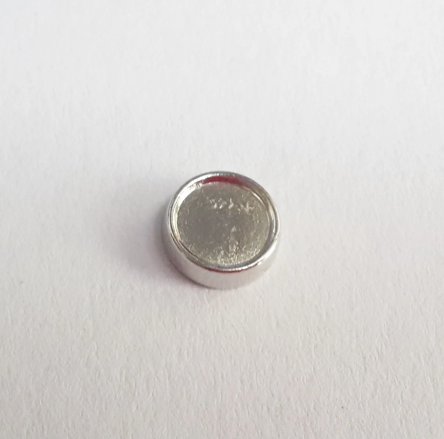 6mm inner/8mm outside diameter Silver circle setting Floating Charms for Glass Living Locket DIY blank photo Charm fit Locket