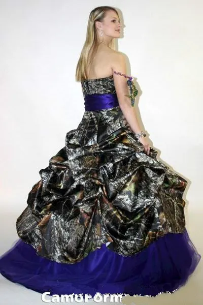 Purple Camo Ball Gown Purple Camo Dress Store