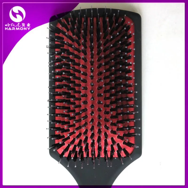 Anti-statique Barber Salon Soins des cheveux Outil de coiffage Lignes Dent Massage Peigne Brosse Démêler Paddle Brosse à cheveux