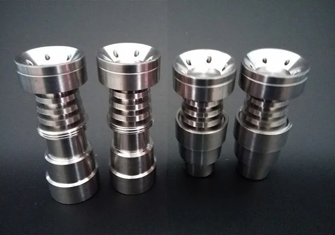 Domeless Titaniumspik Passar till 14mm 18mm.gr2 Pure Titanium Nail 4 i 1 för vattenrör glas Bong Rökning.
