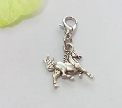 150 adet Tibet Gümüş Kaplama At Sarkık Charms Istakoz Pençe Toka Kolye Takı Yapımı Için DIY El Yapımı Yüzer Charms 32x18mm