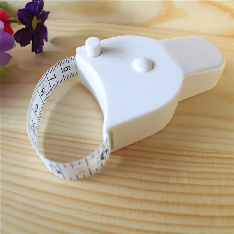 High Quality 1.5m Fitness Accurate Body Fat Caliper Measuring Body Tape Ruler Measure Tape Measure White Body Fat Caliper