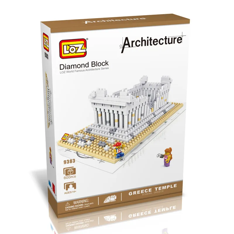 LOZ The Parthenon Temple Hellenic Model Nano World Architecture Britain