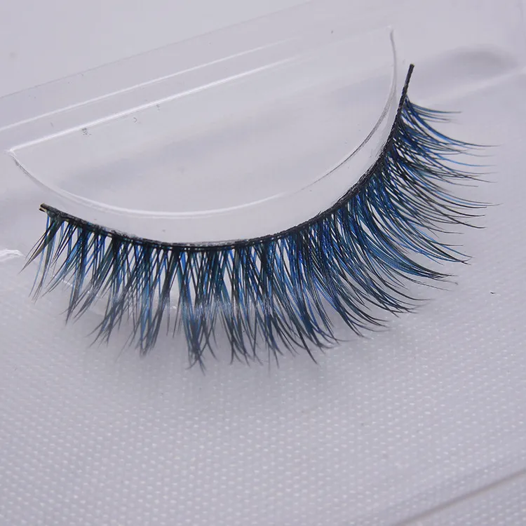 e Pure Handmade Natural Fox Cheveux Long Faux Cils Colorés Faux Eye Lash 11 Styles pour les Choix