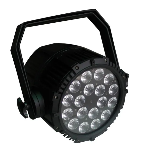 Alta calidad Dos años de garantía 18x18W 6 en 1 RGBAW+UV Impermeable LED Par IP65 Exterior con estuche para carretera