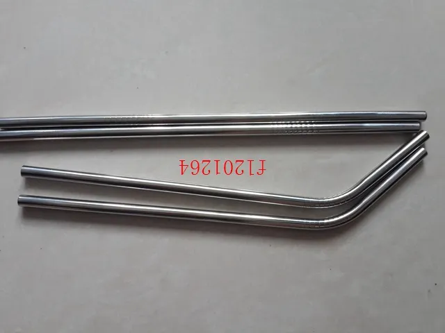 DHL livraison gratuite 300 pièces215x6x0.5mm pailles à boire en acier inoxydable 8.5 