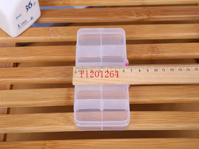 Fedex DHL Adjustable 10 Compartment Plastic Clear Storage Box for Jewelry Earring Tool Container,