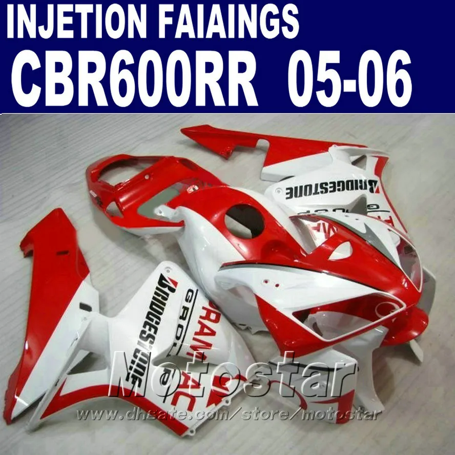 Red white one! Injection Molding for HONDA CBR 600 RR fairing 2005 2006 cbr600rr 05 06 cbr 600rr custom fairing qJXE