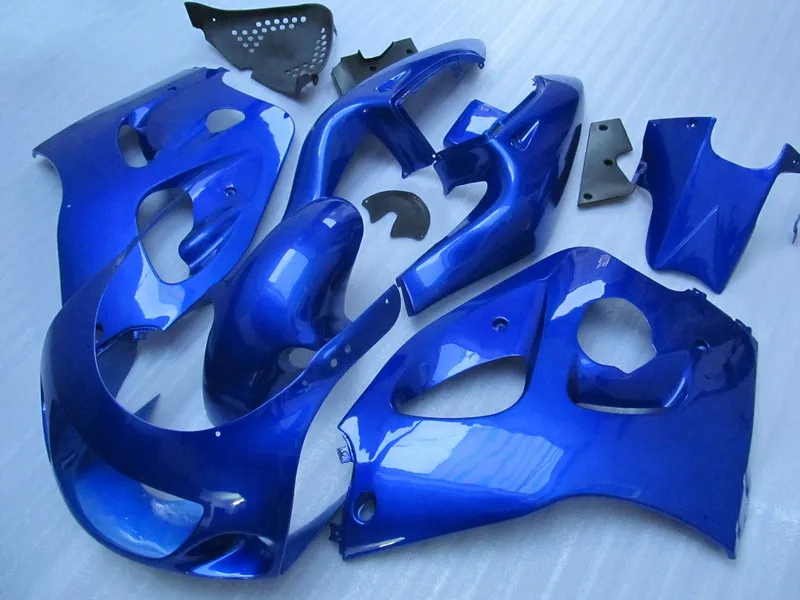 ABS Full Fearing Kit dla Suzuki GSXR600 GSXR750 1996 1997 1998 1999 2000 GSXR 600 750 96-00 Bright Blue Czarne plastikowe wróżki GB28