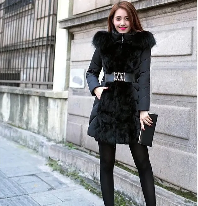 New Winter Coats for Women 2015 Luxury Style Womens Winter Long Down & Parkas Jacket Thick Ladies Elegant Fur Collar Outerwear Coat M-XXL