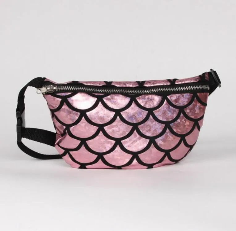 Women Waist Bag Pack Belt Mermaid Purse Multi Functional Waist Pouch Evening Fish Scale Storage Bags Money Phone Pouch