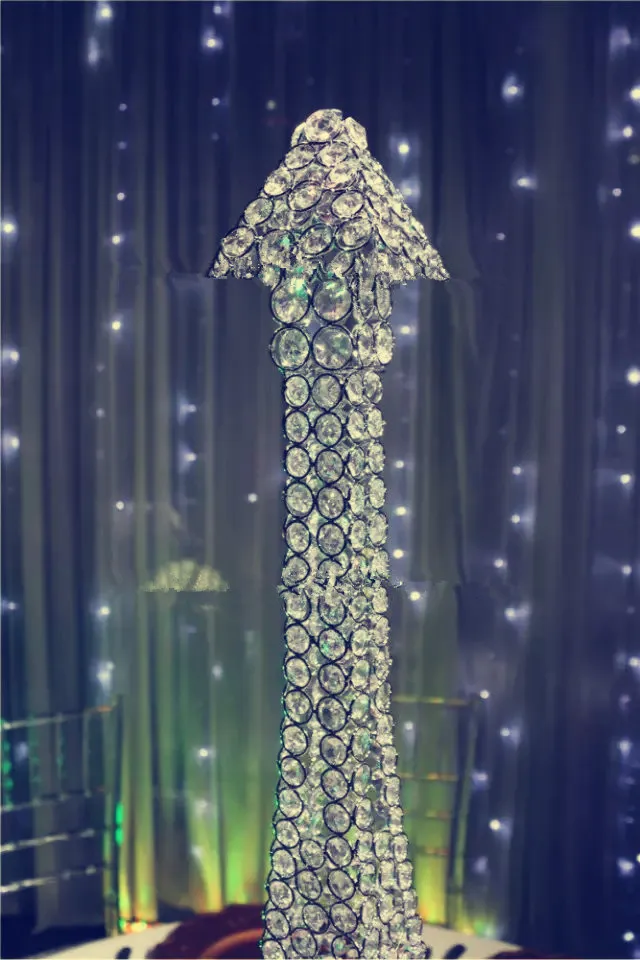 Soporte de flores de decoración de boda de cristal moderno para centro de mesa