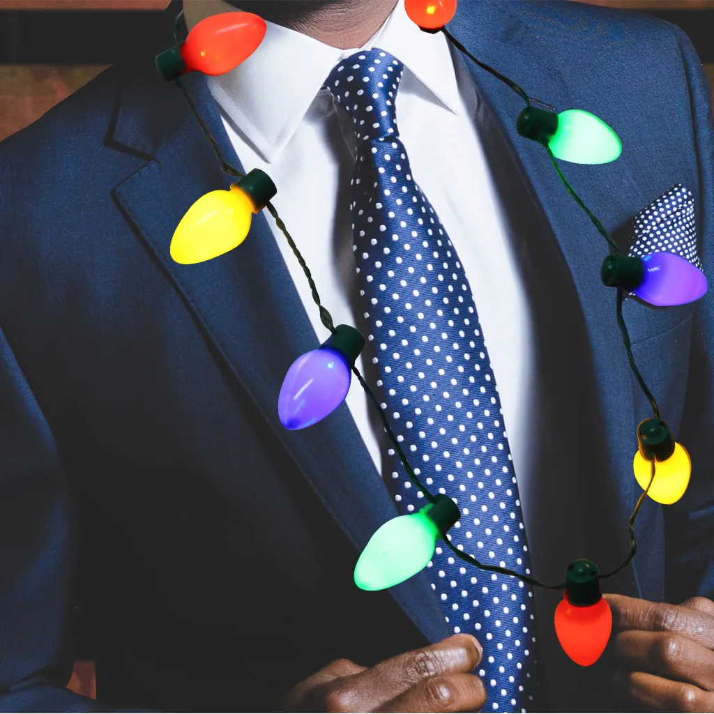 Xmas Light Up Amazon Christmas Lights Necklace 3 Flashing Bulbs String