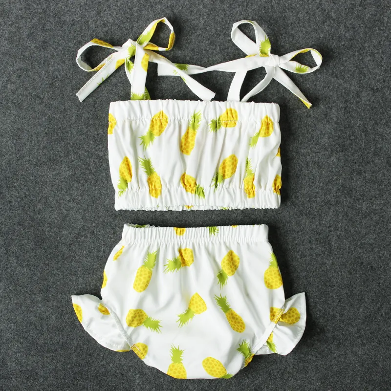 Baby Mädchen Kleidung Set 2018 Neugeborene Baby Mädchen Kleidung Ananas Gedruckt Tops + Shorts Baby Outfits Kinder Kleidung Kleinkind Mädchen Anzüge