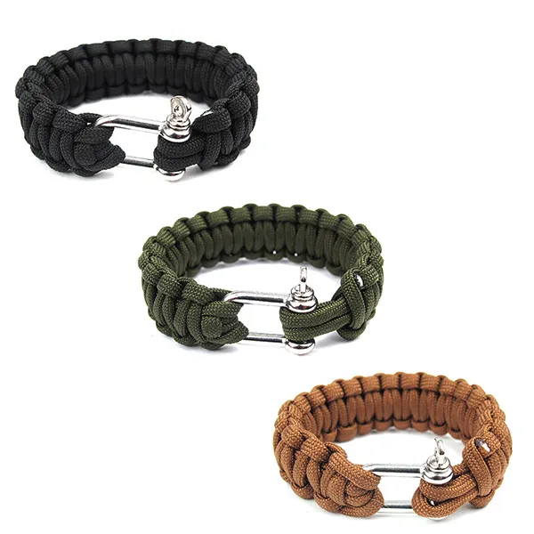 Cobra PARACORD BRACELETS KIT Military Emergency Survival Bracelet Charm Bracelets Unisex U buckle 