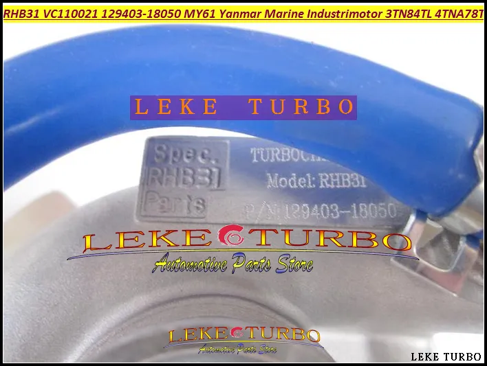 RHB31 VC110021 129403-18050 129189-18010 12918918010 MY61 Turbocharger for Yanmar Marine Industriemotor 3TN84TL-R2B 4TNA78-TL 3TN82TE