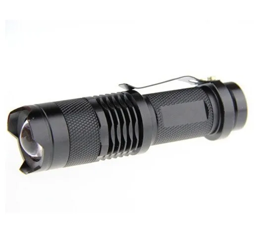 Gratis Epacket, 2015 Nieuwe UV 395nm Mini LED Zaklamp Torch 7W 300LM Paars Kleur Verstelbare Focus Zoom Light Lamp