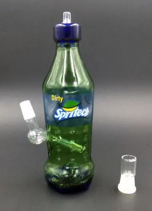 14mm Spritech Bottle Dab Oil Rig Glas Bong 14.5mm Spritech Dirty Bongs Koksflaska Hookah Bottle Bong Bubble Dab Vattenrör Hightechglass