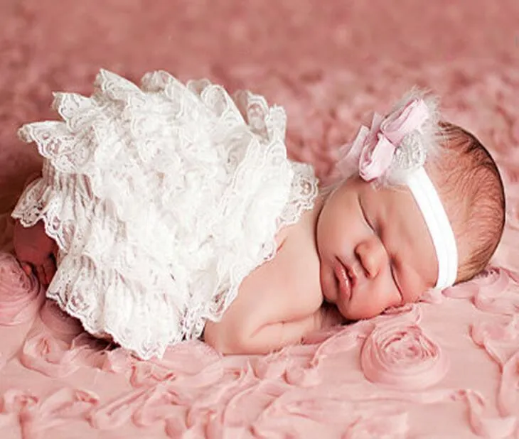 Bebek Dantel Tulum Üst Kalite Bebek Kız Dantel Tulum Doğum Günü Kıyafet Yenidoğan Bebek Giysileri QX