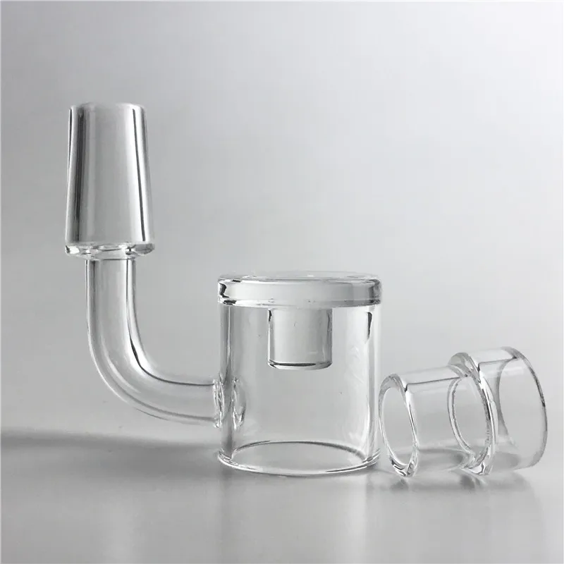 25mm XL Quartz Core Reactor Banger Insert Nail con fondo spesso 4mm Pareti spesse 2mm 10mm 14mm 18mm Chiodi senza cupola bong in vetro