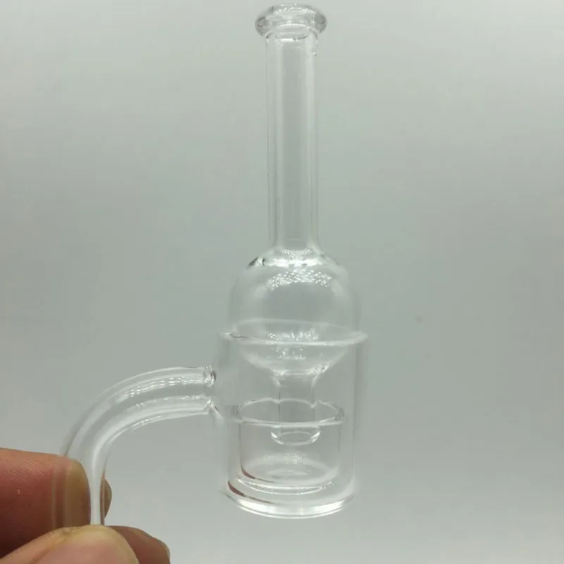 2mm XL Flat Top Quartz Banger Nails 10mm 14mm 18mm clear joint with Glass carb cap For Glass Bongs Oil Rigs