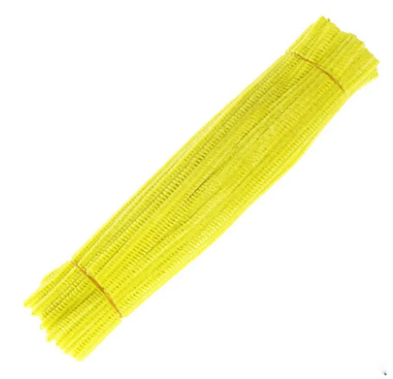 500unit Yellow Chenille Craft Stems Creative Arts Chenille Stem Pipe Cleaners 12" 30cm For Children handmade creative materials