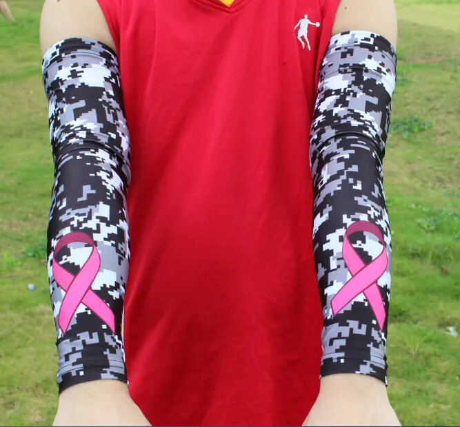 NY NAVY GUL VIT ARM SLEEVE Sport Titanium Baseball Compression Pink Ribbon YS, YM, YL, S, M, L