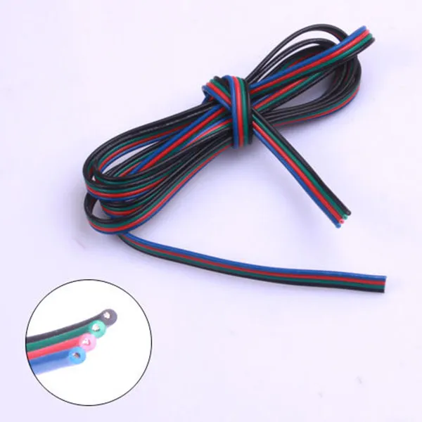 100 m 4 pins led RGB kabel draad verlengsnoer LED-verlengkabel voor 5050/3528 LED RGB lichtstrip