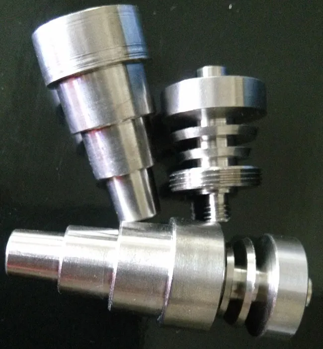 Universele titanium nagels 10mm 14mm 18mm gezamenlijke mannelijke en vrouwelijke domeloze nagel GR2 verstelbaar voor glazen bongs waterleidingen rigs