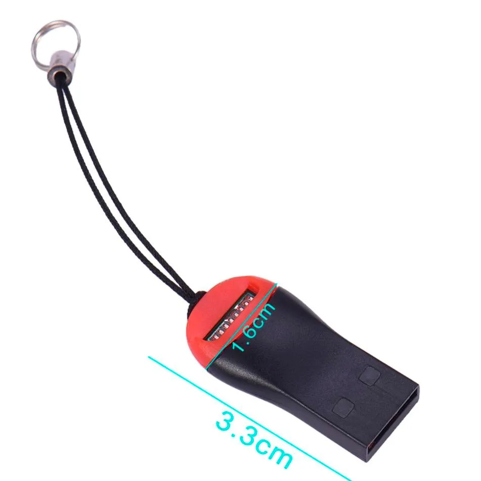 Data Transmission Slim USB 2.0 Mini Micro SD T-Flash TF M2 Memory Card Reader Mini Micro Top quality Hot Sale