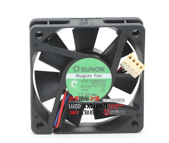 Original sunon KDE1206PHV2 12V 0.9W 6015 6cm quiet fan Maglev