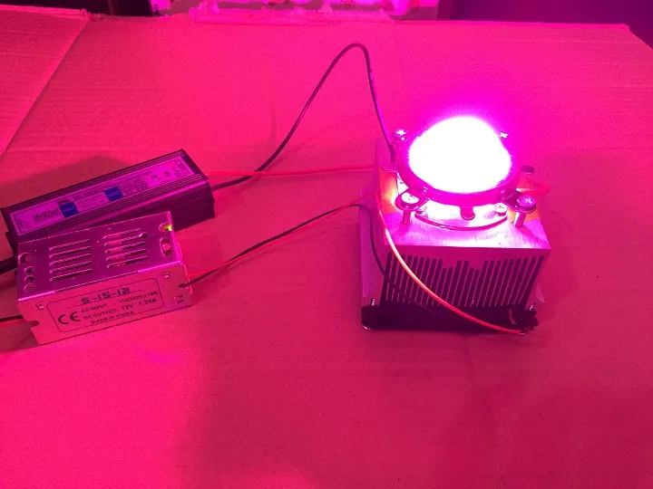 2017 Nova Chegada 50 W DIY levou kit de cultivo, 50 W 7band led grow light chip + fonte de alimentação + dissipador de calor + Ventilador de refrigeração com Driver + lentes ópticas