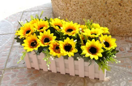 造花ひまわり非汚染太陽の花造花バラの花シミュレーション結婚式または家の装飾パーティーの供給