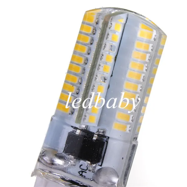 G9 3W 80 LED 3014 SMD Crystal Silicone Corn Light Bulb Bulb Pure White White White 110220V2053999